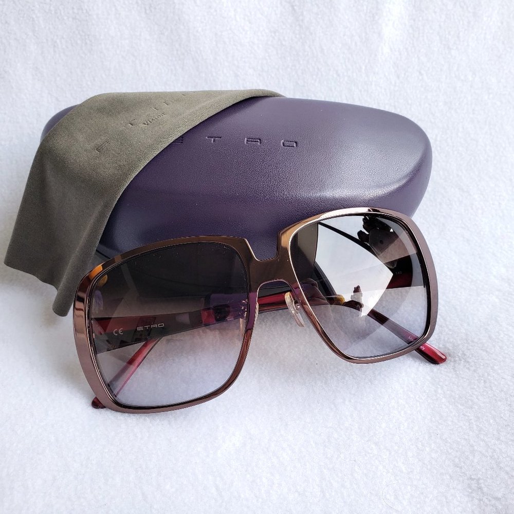 Etro Brown and Purple Sunglasses made in Italy
